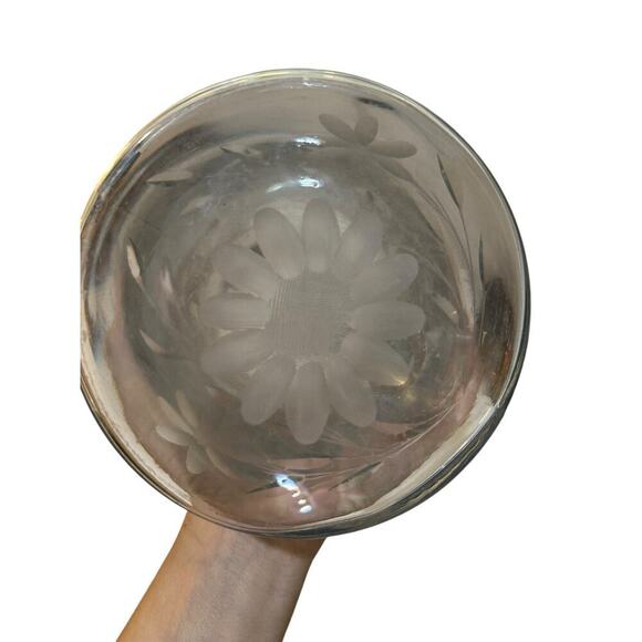 Vintage Brilliant Heavy Cut Glass Crystal Clear Water Juice Pitcher With Handle - Picture 6 of 7